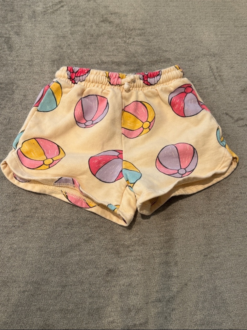 Zara Cream Beach Ball Print Kids Shorts